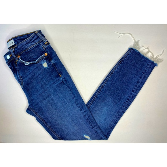 Zara The Skinny Jean Cropped Distressed Phoebe